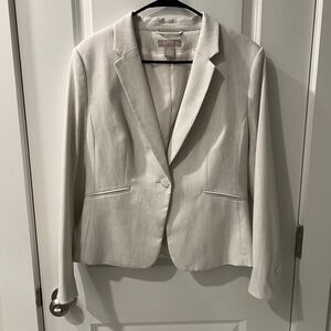 H&M Off White Blazer Tailored Suit Jacket
